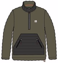 Veste Sherpa en polaire recyclée Oceanside - Kaki – Image 6