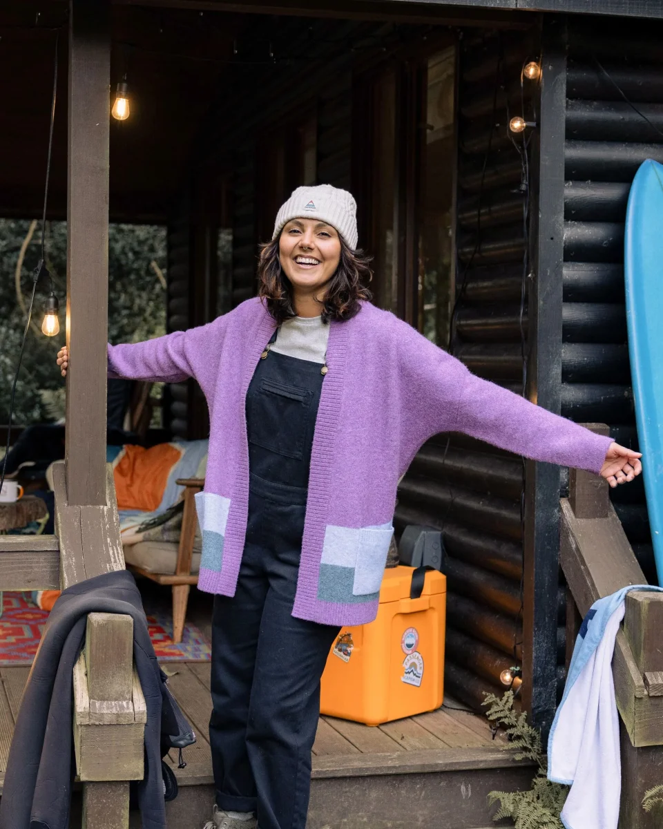 Cardigan Tricoté Recyclé Vista - Rhubarbe – Image 3