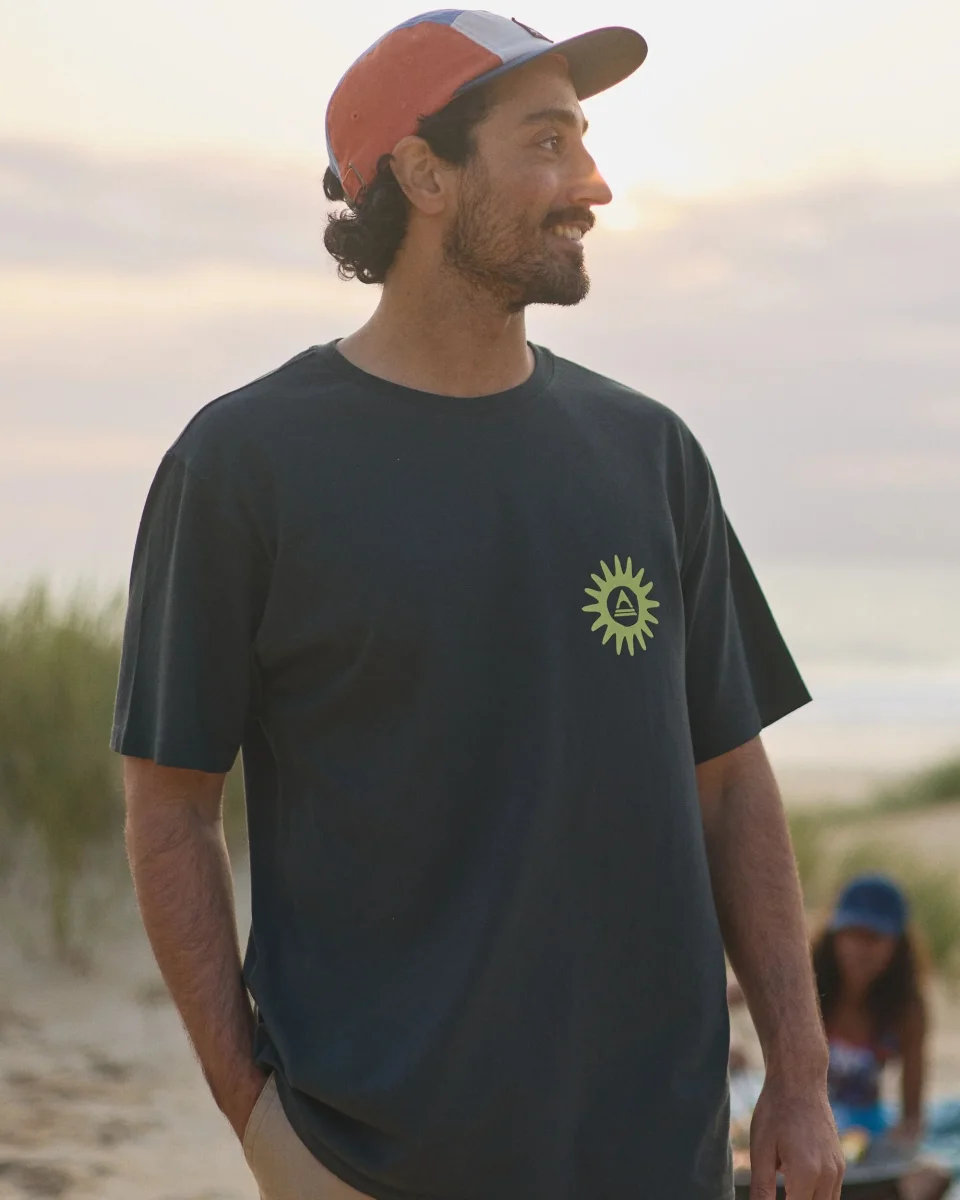 T-shirt en coton recyclé Easy Days - Noir