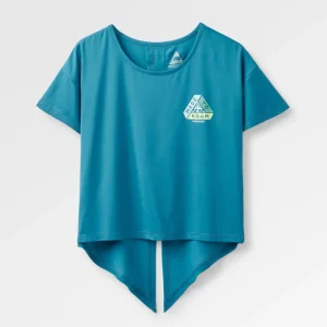 T-shirt Actif Recyclé avec Lien Chakra au Dos - Bleu Acier