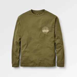 T-shirt à manches longues en coton bio Odyssey - olive foncé