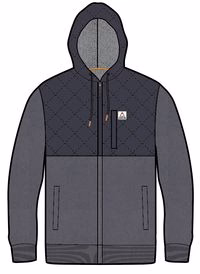 Hoodie à capuche zippé en coton bio - Charcoal Marl – Image 7