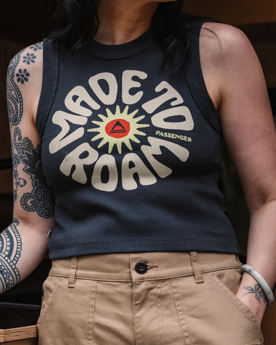 Débardeur Court Graphique Côtelé Easy Days - Noir – Image 3