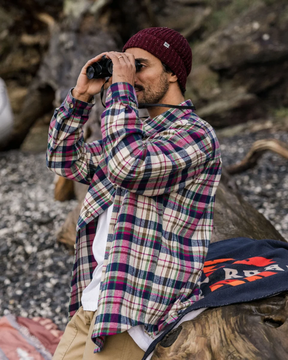 Surchemise Lourd en Coton Bio Rustique - Carreaux Blanc Cassé – Image 5