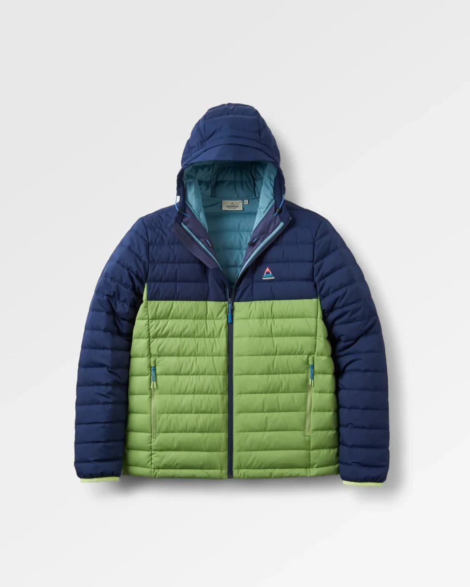 Veste en Duvet Recyclé Ashland - Bleu Marine/Vert Poire – Image 2