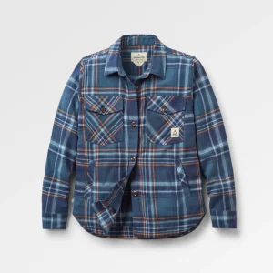 Chemise bio à manches longues Stella - Carreaux Rich Navy/Faded Denim