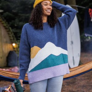 Pull en Maille Recyclé Vista - Denim Foncé