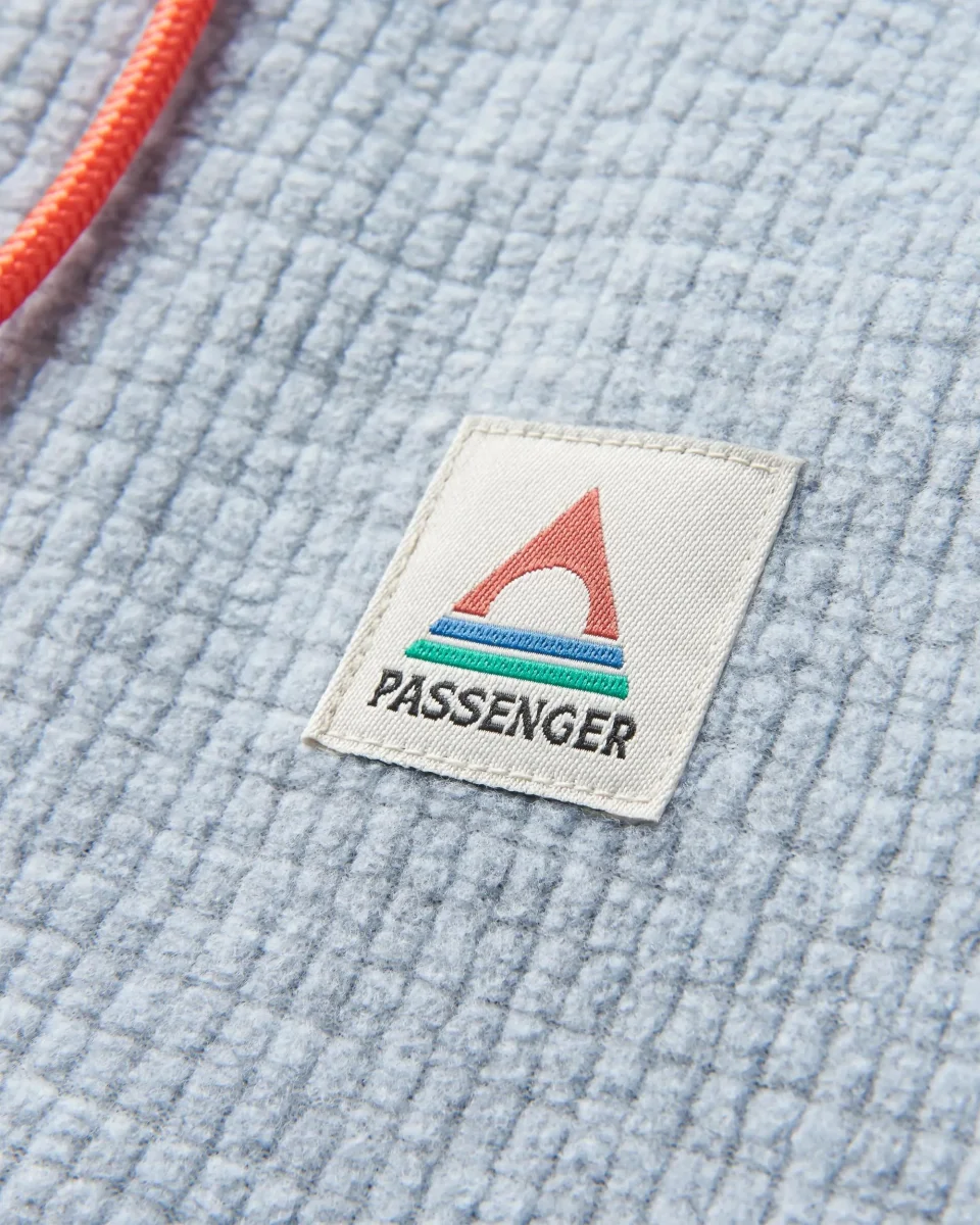 Sweat à Capuche en Polaire Recyclée à Carreaux Point - Gris Marl – Image 5