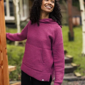Hoodie Tricoté Recyclé Cove - Rhubarbe