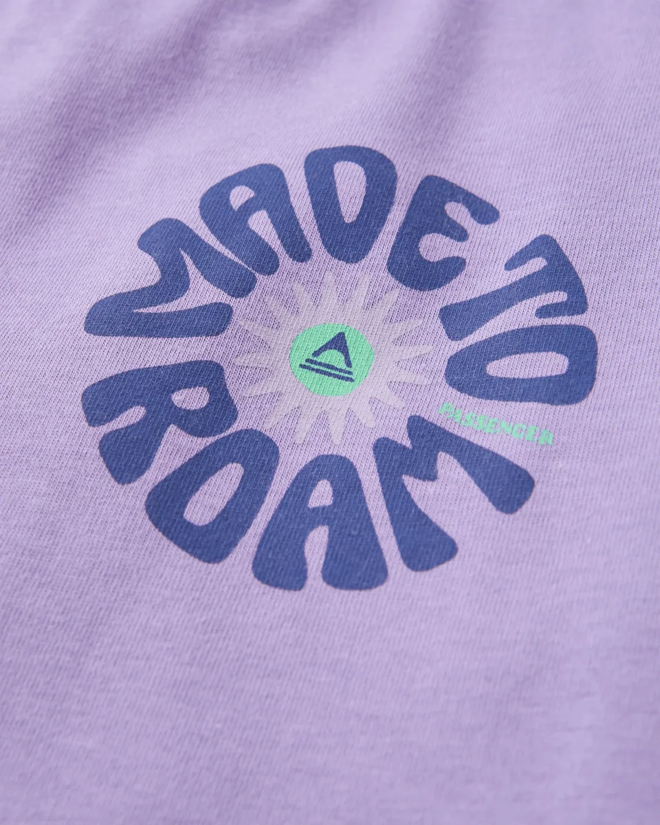 T-Shirt à Manches Longues en Coton Bio Easy Days - Violet Rétro – Image 6