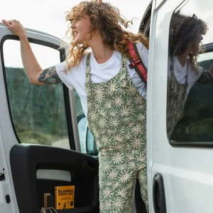 Salopettes en velours côtelé en coton bio Meadows - Seaweed Pistachio