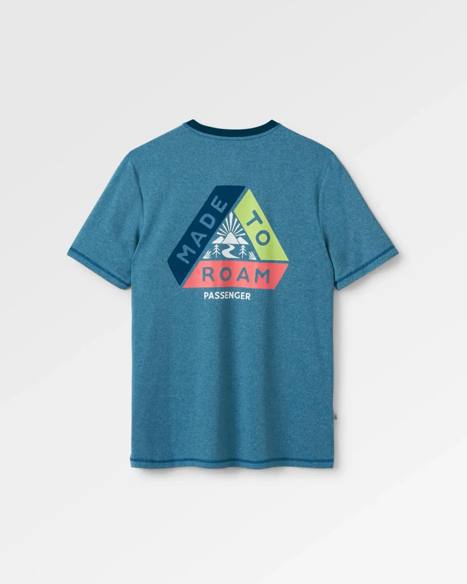 T-shirt recyclé classique actif - Bleu Acier Marl – Image 2