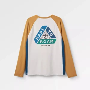 T-shirt à manches longues recyclé Range - Ocre poussiéreux/ Blanc vintage