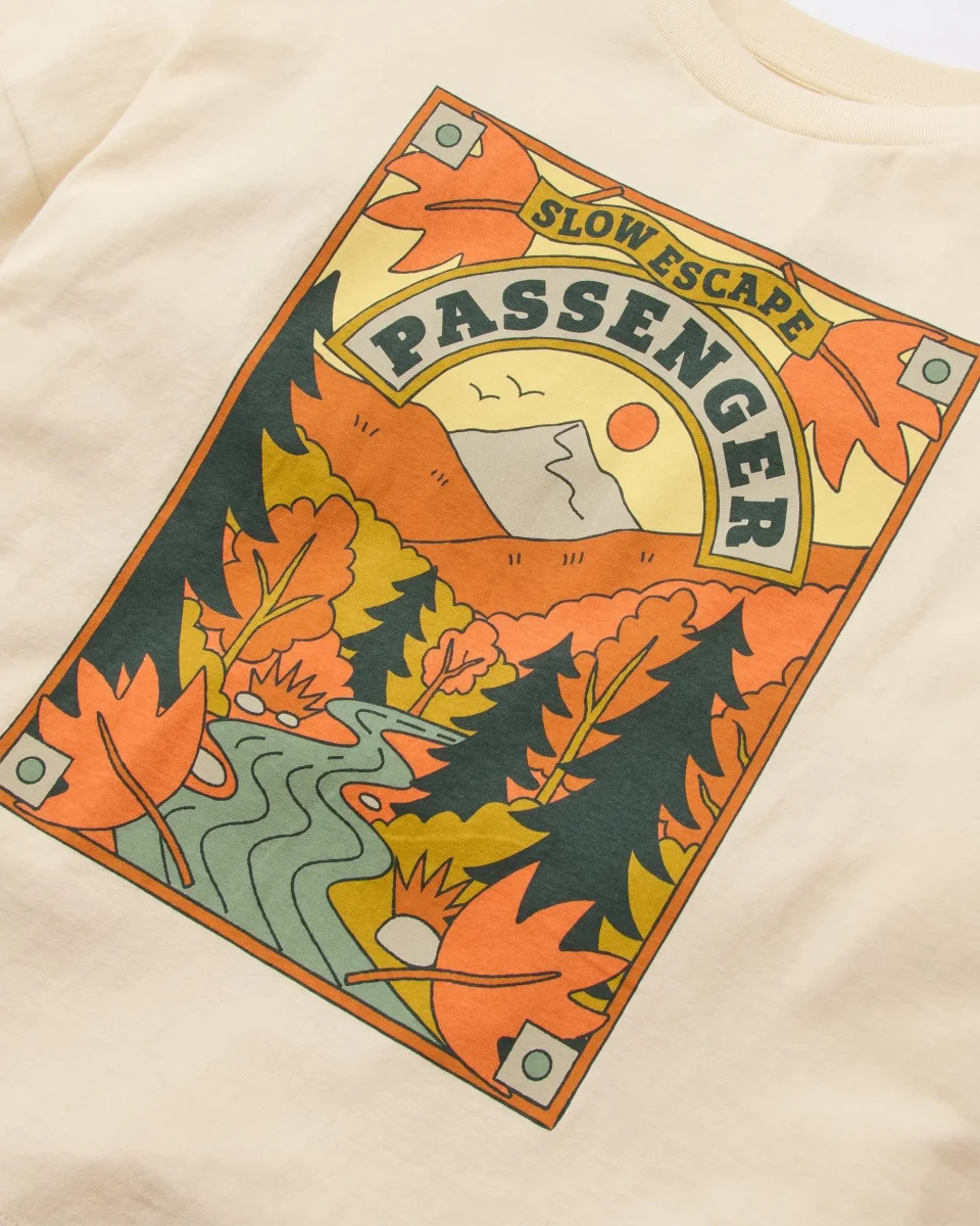 T-shirt manches longues en coton recyclé Rambling - Birch – Image 3