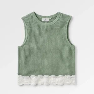 Gilet Tricoté Bio Vintage - Pistache