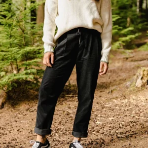 Pantalon en Corde Recyclée Compass - Noir