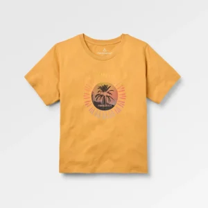 T-shirt en coton recyclé Shutter - Jaune Épicéa