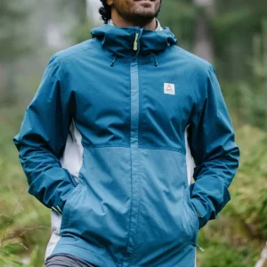 Veste Imperméable Recyclée Downpour - Bleu Tidal/Bleu Acier