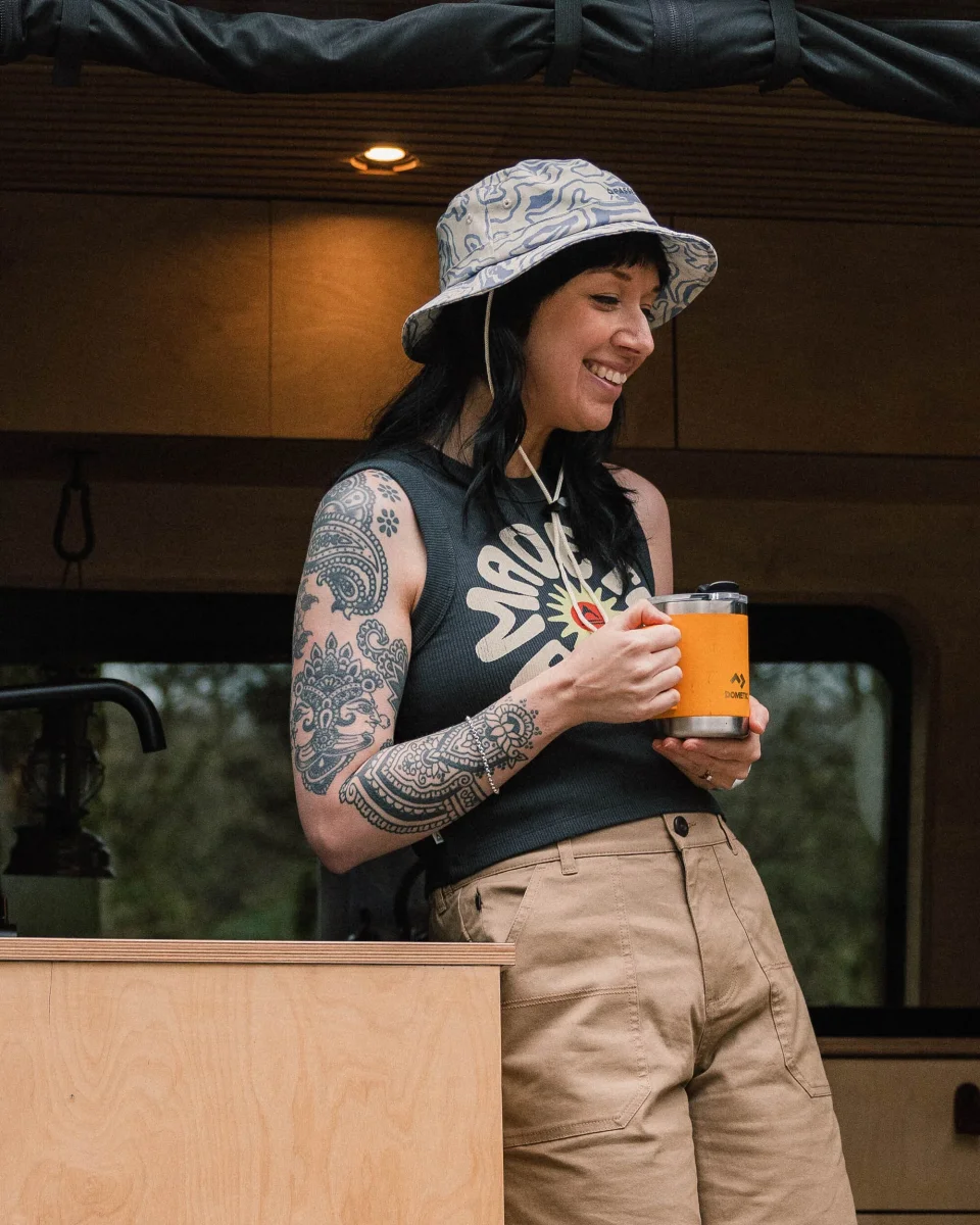 Débardeur Court Graphique Côtelé Easy Days - Noir – Image 4