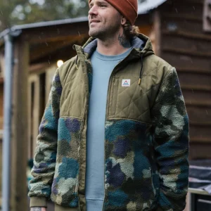 Aventure 2.0 Polaire Sherpa à Poils Recyclés - Camo Alpin Kaki