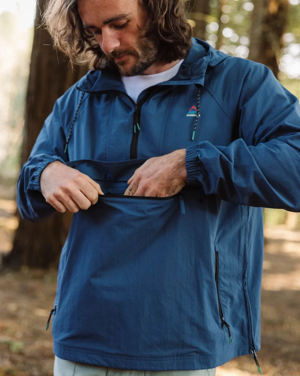 Anorak résistant à l’eau - denim foncé – Image 4