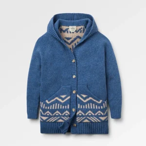 Cardigan à capuche tricoté recyclé Snoozle - Rich Navy