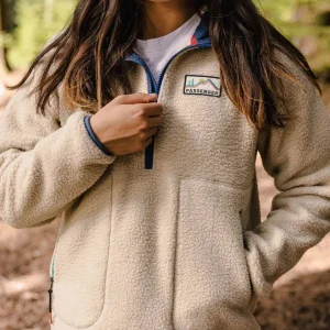 Polaire Recyclée en Sherpa à Fermeture Éclair 1/2 Maine 2.0 - Avoine