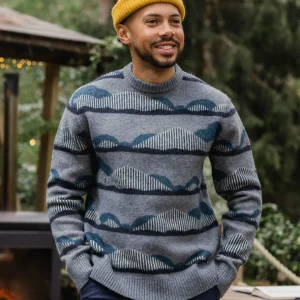 Pull bleu à motif tricoté Seafoam - Scenic Stripe