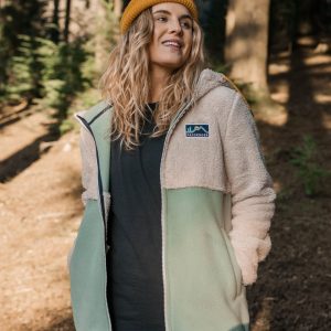 Polaire Recyclée Doublée en Sherpa Nestling - Blanc Vintage