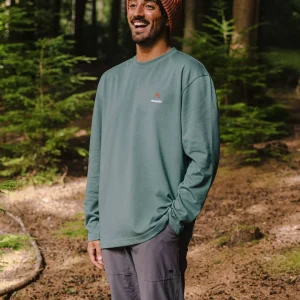 T-shirt bio à manches longues Relaxed Vita - Deep Ocean