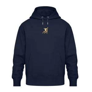 Premium Hoodie Lifeguard Hut Oversize Navy/Gold - Frescobol 1946