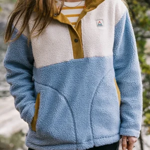 Polaire à Poils Longs en Sherpa Recyclée Create - Blue Fog