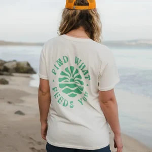 T-shirt à Manches Retroussées Discovery - Marshmallow