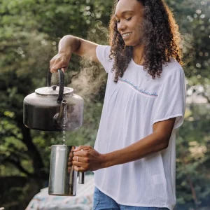 Haut à Pétales - Blanc