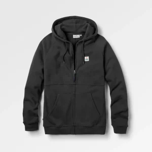 Hoodie à capuche zippé en coton recyclé Heritage - Noir